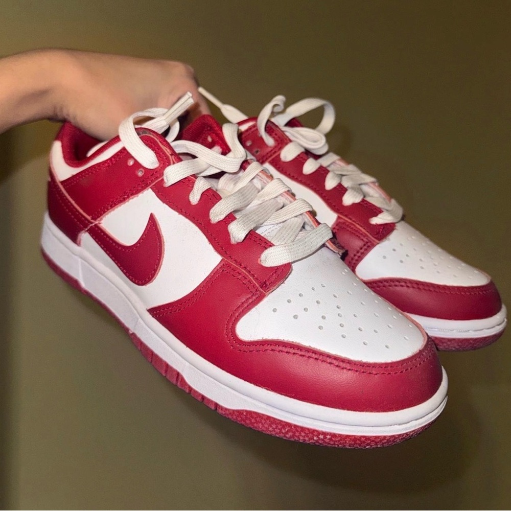 Red Nike Dunk Low Retro Casual Shoes